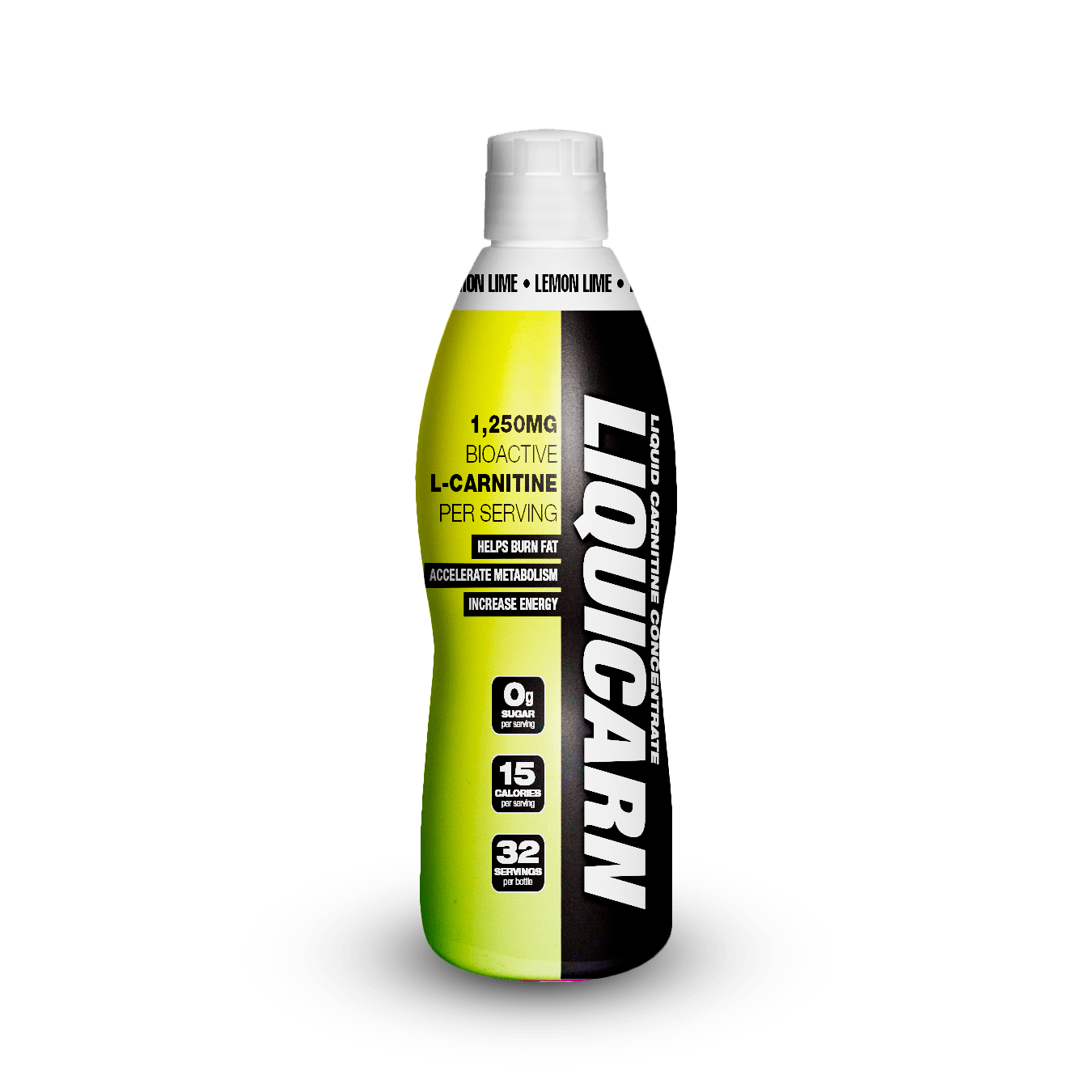 "LiquiCarn Lemon Lime by Max Muscle – Premium liquid L-Carnitine supplement for fat metabolism, energy, and endurance support."